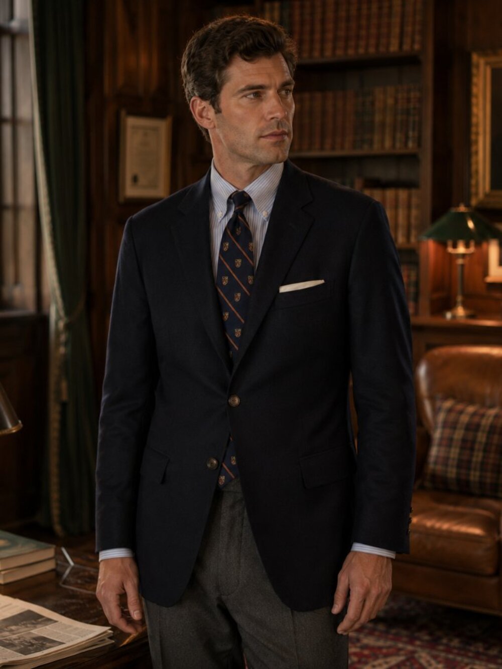 J. CREW navy blue wool classic legacy sportcoat blazer